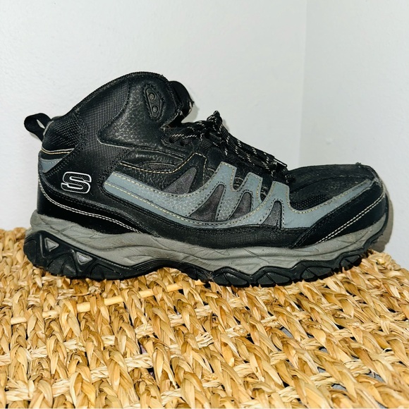 Skechers Holdredge Rebem Steel Toe EH Work Boots Men's 9.5 W Black/Charcoal - Picture 8 of 12